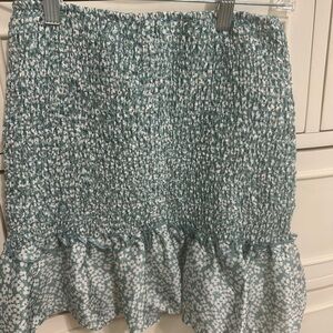 Altar'd State Blue and White Bubble Mini Skirt
